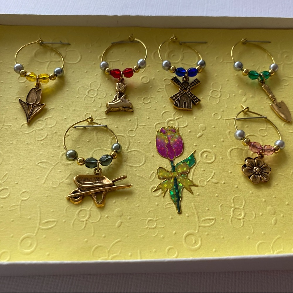 Gardening Wine Glass Charms